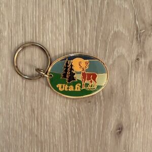 Vintage 1984 Utah Souvenir Keychain | Retro Travel Collectible | USA Memorabilia